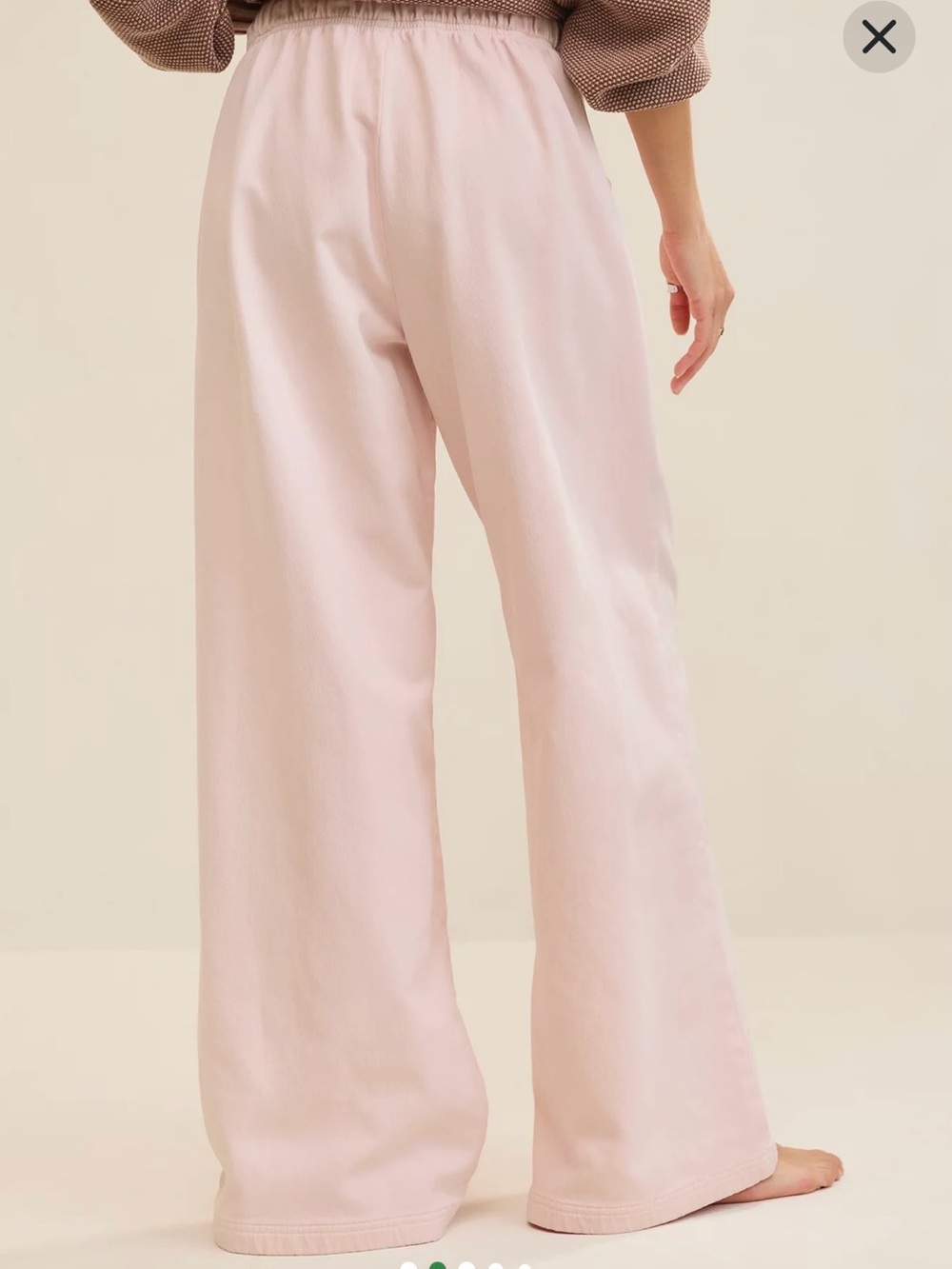 Aerie Daydream Denim Stretch Trouser in petal pink - Picture 2 of 4